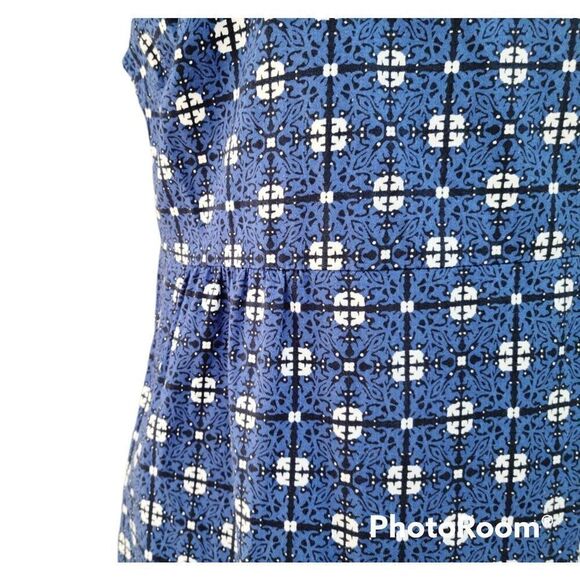 Joe Fresh Fit & Flare Sheath Midi Knee Length Blue White Black Women Dresses Siz - Picture 9 of 14